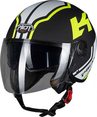 Pilot Fazer SV Matt Black/Fluo Motorradhelm Jet ECE 22.05 1100gr PIL000KRA74