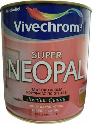 Vivechrom Super Neopal Πλαστικό Χρώμα για Εσωτερική Χρήση Καφέ 750ml