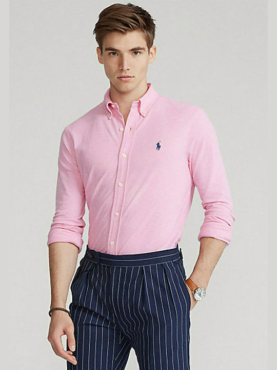 Ralph Lauren Men's Shirt Long Sleeve Cotton Pink