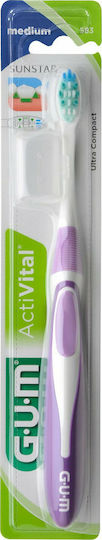 GUM Activital 583 Manual Toothbrush Compact Medium Purple 1pcs