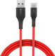 BlitzWolf BW-TC15 USB 2.0 Cable USB-C male - USB-A male Red 1.8m