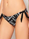 Bikini Brazil με Κορδονάκια Μαύρο