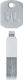 Bluelounge Kii Μετατροπέας Lightning male σε USB-A male Λευκό 1τμχ