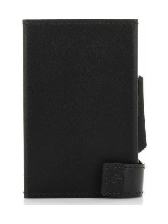 Ogon Designs Cascade Zipper Wallet Snap Men's Leather Card Wallet Black