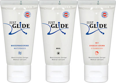 Just Glide Lubricants Set 3 x 50ml Gel Strawberry 150ml