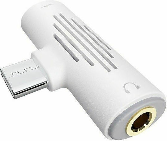 Borofone BV8 Converter USB-C Male to 3.5mm USB-C Female White 1 Piece