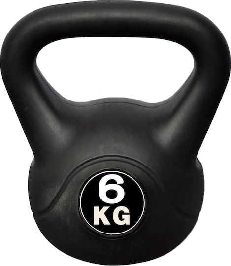 vidaXL Kettlebell от PVC 6кг Черен