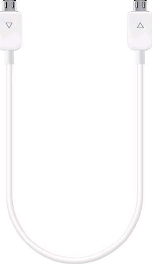 Samsung Μετατροπέας micro USB male σε micro USB male Λευκό 1τμχ EP-SG900UWEGWW