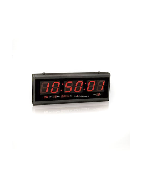 Ρολόι Τοίχου Ψηφιακό Πλαστικό 48x18cm