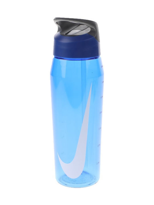 Nike Hypercharge Straw Sport Plastic Water Bottle 946ml Blue