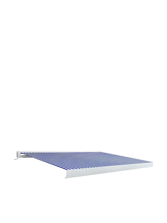 vidaXL Τέντα Βεράντας Μπλε / Λευκό 4x3m