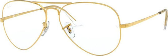 Ray Ban Aviator Metal Eyeglass Frame Gold RB6489 3086