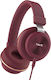 Havit HV-H2263D Wired Over Ear Headphones Red 2...