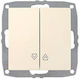 Mono Electric Recessed Wall Switch Rolling Shutters Two-Way without Frame Gold