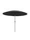 Round Aluminum Garden Umbrella Black Diameter 2.7m