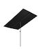 Professionell Garten & Terrassen Sonnenschirm Bodenständer Quadratisch Aluminium Schwarz 1.8x1.3m