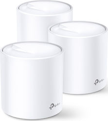 TP-LINK Deco X60 v1 WiFi Mesh Network Access Point Wi‑Fi 6 Dual Band (2.4 & 5GHz) σε Τριπλό Kit
