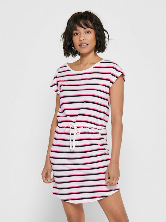 Only Καλοκαιρινό Mini Φόρεμα Pink/Black
