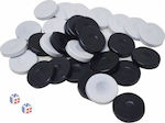 Plastic Checkers for Backgammon 3.5cm