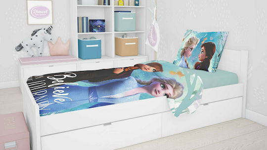 Dimcol Frozen Комплект Детски Плик за Завивка Единичен с Калъфка Памучен 160x240бр