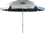 Maui & Sons 1540 Foldable Beach Umbrella Aluminum Diameter 1.9m with UV Protection and Air Vent Black