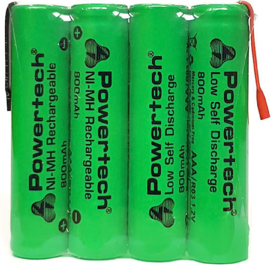 Powertech Презареждащи батерии AAA Ni-MH 800mAh 1.2V с презареждаеми батерии 4бр