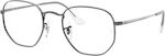 Ray Ban Hexagonal Optics Metal Eyeglass Frame Gray RB6448 2502