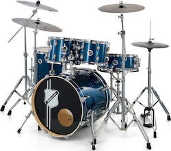 Millenium Hybrid Practice Set Drum Set Blue Lining