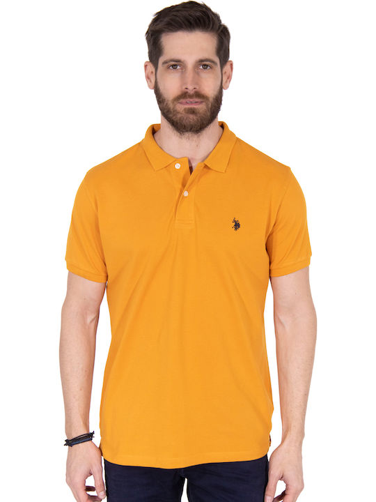 U.S. Polo Assn. Herren Kurzarmshirt Polo Orange