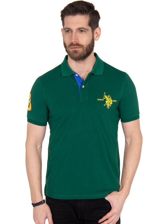 U.S. Polo Assn. Bluza Bărbătească cu Mânecă Scurtă Polo Verde