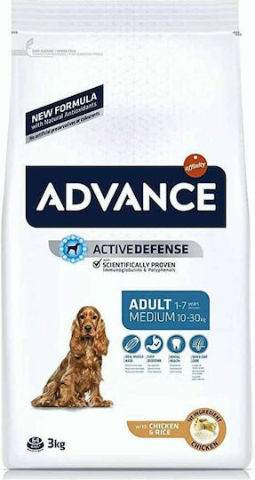 Affinity Advance Adult Medium 3kg Trockenfutter für erwachsene Hunde mittlerer Rassen mit Huhn und Reis