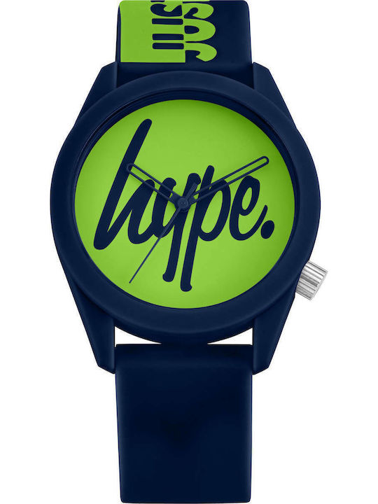 Hype Women's Watch with Navy Blue Rubber Strap
