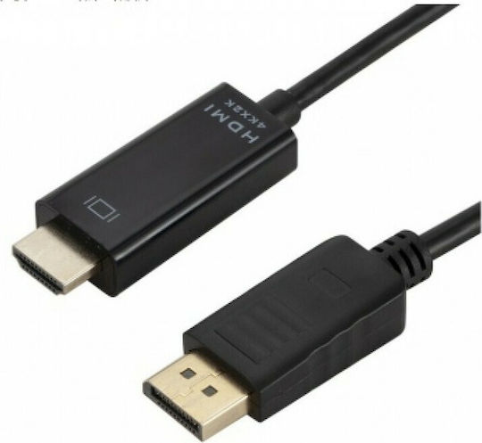 Anga Cablu DisplayPort de sex masculin - HDMI de sex masculin 1.8m Negru (371-115)