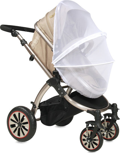 Lorelli Κουνουπιέρα Καροτσιού Happy από Τούλι με Λάστιχο Λευκή 100x90εκ.