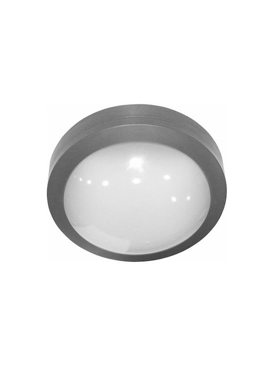 Adeleq Outdoor Ceiling Flush Mount with Integrated LED in Gray Color 3-917086