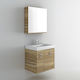 Orabella Vanity 65 Waschtisch mit Waschbecken & Spiegel L65xB45xH50cm Braun