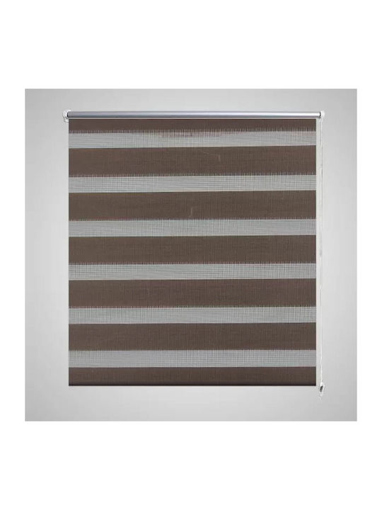 vidaXL Roller Blinds Zebra Double Brown W70xH12...