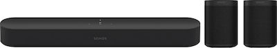 Sonos Σετ Ηχείων Home Cinema 5.0 Surround Set Black Beam & 2x One SL