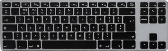 Matias RGB Backlit Wired Aluminum Tenkeyless Keyboard for Mac Πληκτρολόγιο Αγγλικό UK Συμβατό με Mac Γκρι