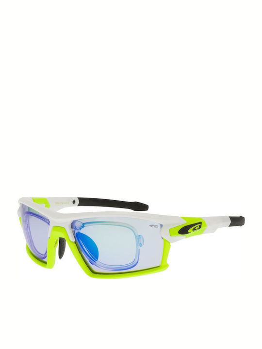 Goggle Tango C Sonnenbrillen mit Weiß Rahmen und Hellblau Linse E559-3R
