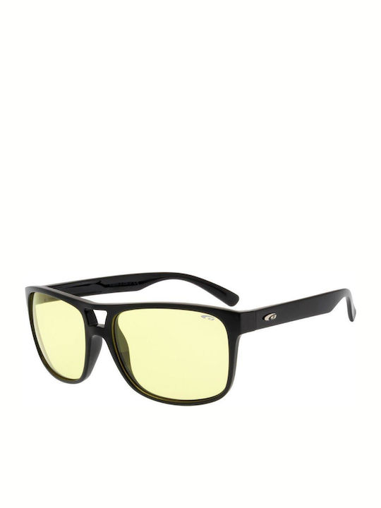 Goggle Naval Unisex Γυαλιά Ηλίου με Μαύρο Κοκκάλινο Σκελετό και Κίτρινο Φακό