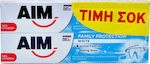 AIM Family Protection White Οδοντόκρεμα για Λεύκανση 2x75ml