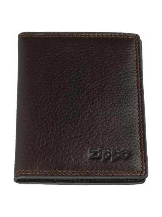 Zippo Men's Leather Card Wallet Brown 2006036