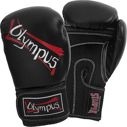 Olympus Sport Beginner Synthetic Leather Boxing Competition Gloves Black