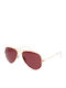 Ray Ban Aviator Unisex Sunglasses with Gold Metal Frame and Red Polarized Lens RB3025 9196/AF