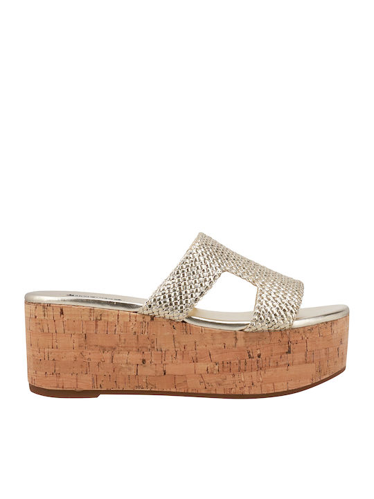 Nine West Vina Women's Leather Platform Shoes Gold VINA2 TX-GOLD