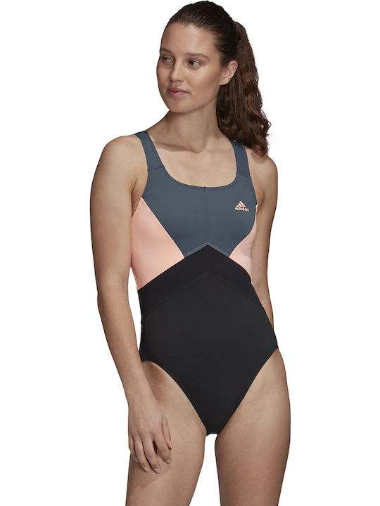 Adidas SH3.RO 4Hanna Athletic One-Piece Swimsuit with Open Back Black/Legacy Blue