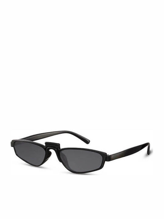 Solo-Solis Women's Sunglasses with Black Plastic Frame and Black Lens NDL2263