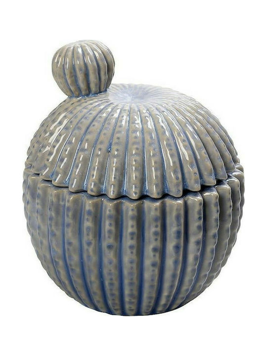 Espiel Kaktus Dekorative Schüssel Keramik Blau 17x17x17cm 1Stück