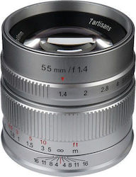 7artisans Crop Camera Lens Photoelectric 55mm f/1.4 Steady for Fujifilm X Mount Silver